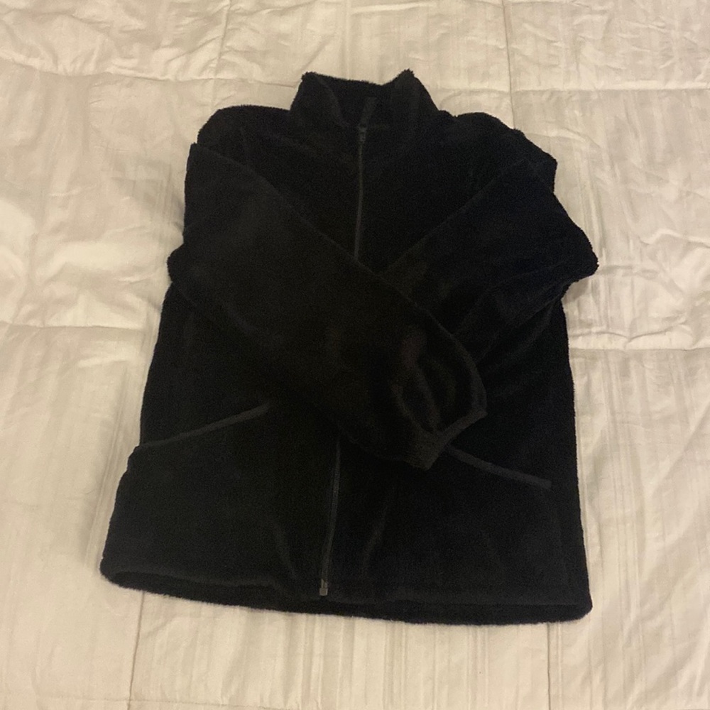 Girl’s Place Black Fleece Zip Up Jacket